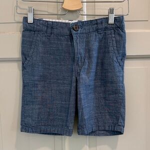 Boy's Cat & Jack Denim Colored Khaki Adjustable Waist Shorts Size 8